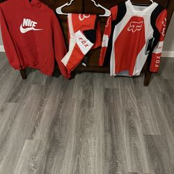 Motocross Gear-Pants/Jersey/Gloves With Matching Hoodie And High Tops