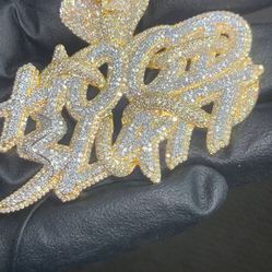 925 Silver Moissanite Diamond Pendant 