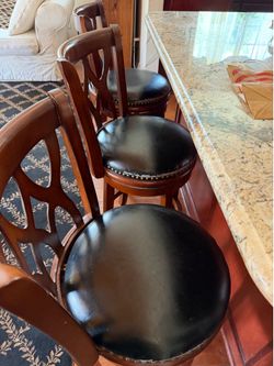 3 Boraam Cathedral counter height swivel bar stools
