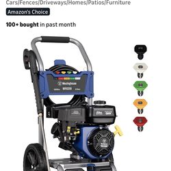 Westinghouse WPX3200 Gas Pressure Washer, 3200 PSI and 2.5 Max GPM, Onboard Soap Tank, Spray Gun and Wand, 5 Nozzle Set, for Cars/Fences/Driveways/Hom