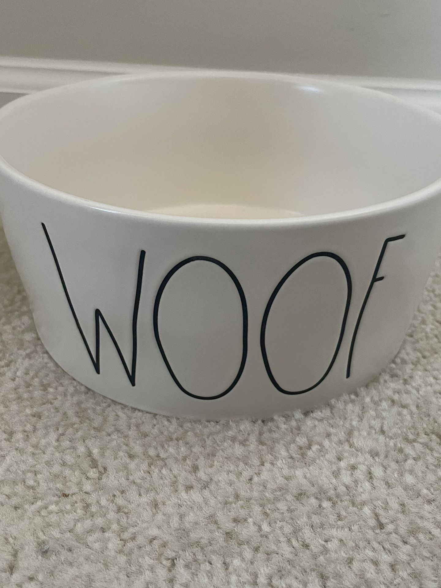Rae Dunn Woof Dog Bowl