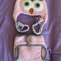 Handmade Crocheted Baby Photo Prop Outfit
