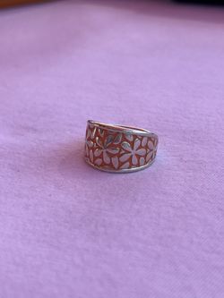 Retired James Avery Enamel Spring Blossom Ring  