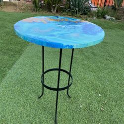 Blue Ocean End Table 