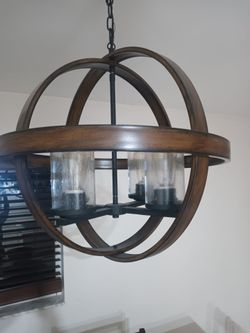 Dark Wood Chandelier