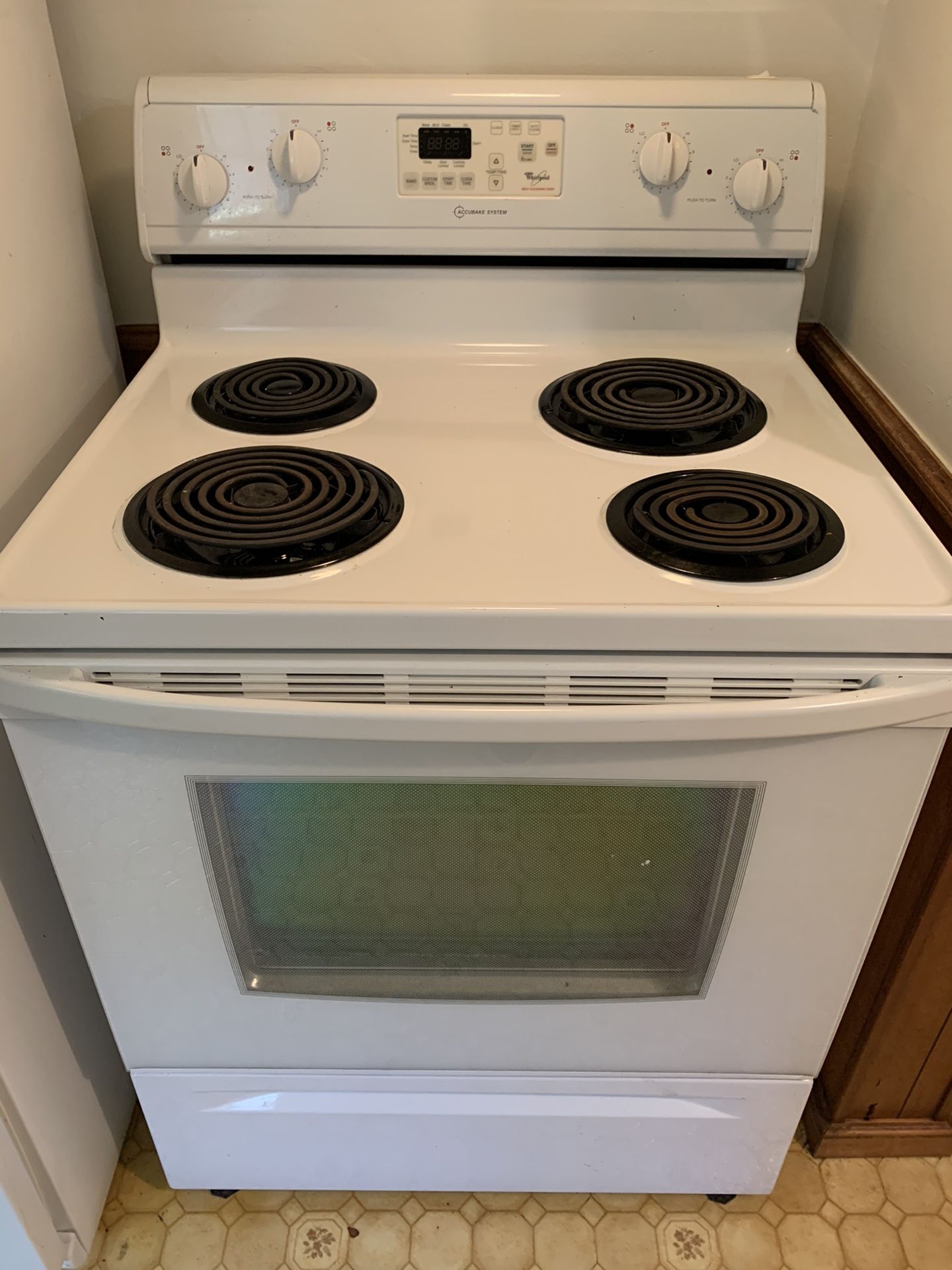 Whirlpool electric stove with warranty