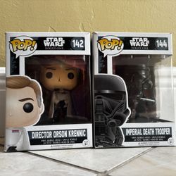 Funko Pop Star Wars Director Orson Krennic and Imperial Death Trooper