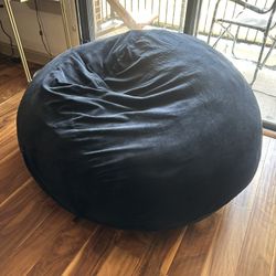 4ft Black Beanbag Chair – Comfy & Stylish Seating