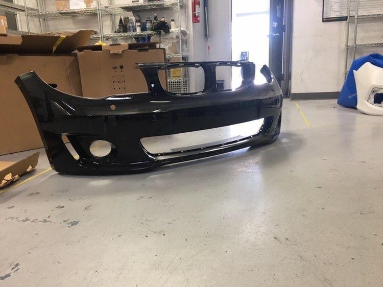 OEM BMW 1series coupe front bumper painted black
