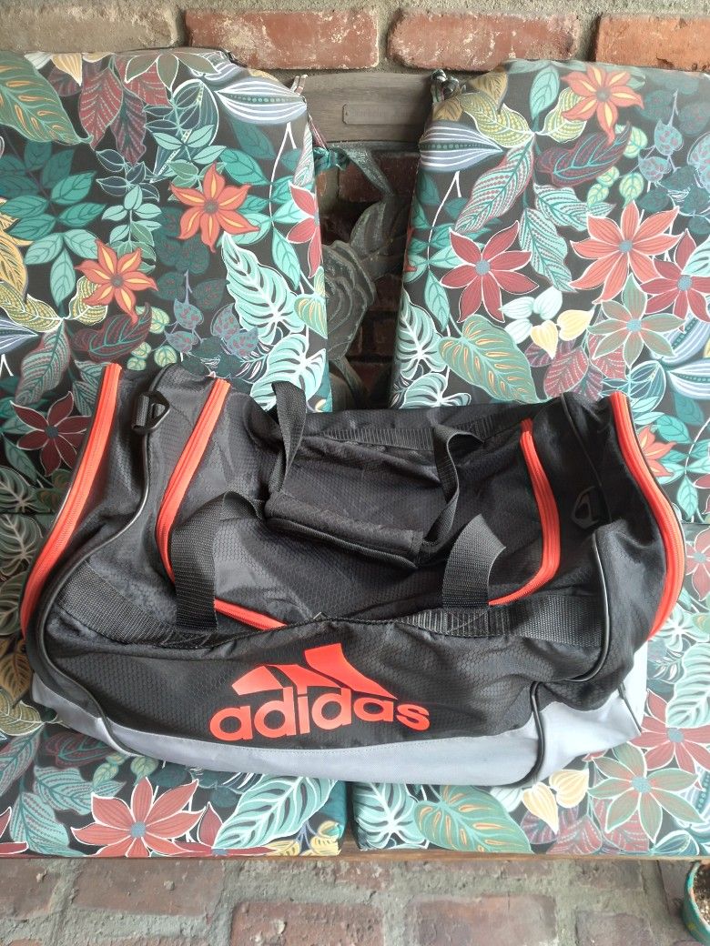 Adidas Black Orange and Gray Sport Bag