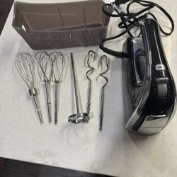 Hamilton Beach Hand Mixer with Attachments & Storage Case – 6-Speed + Pulse Function