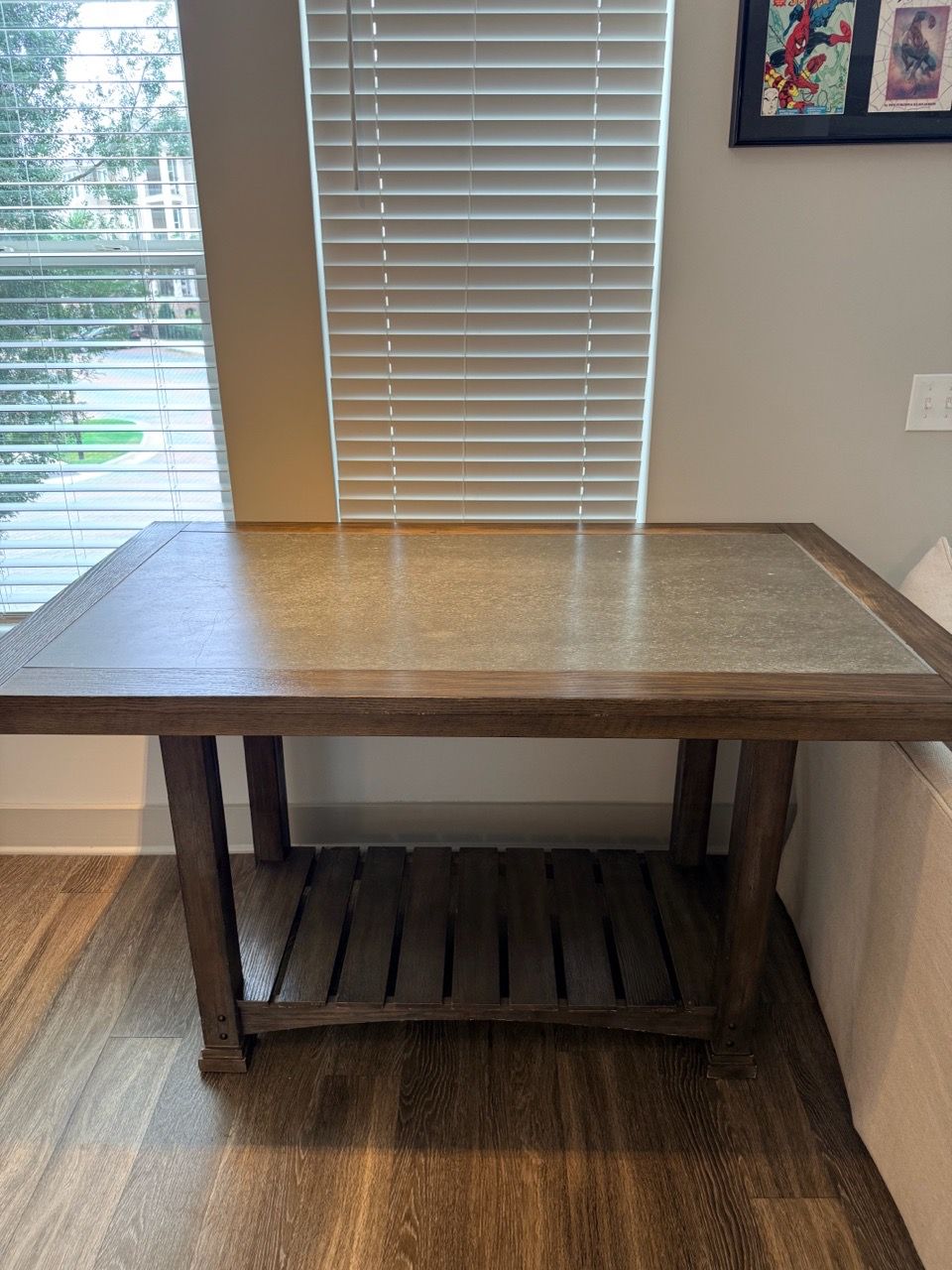 Slab Rocks Graphics Large stone slab centered wood table for Sale in Raleigh, NC - OfferUp