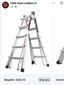 New 18' adjustable two sided ladder $200 obo