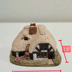 Miniature Thatched Roof Cottage Figurine