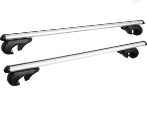 Ozark Trail Rieles Universales de Techo de Aluminio Plateado, Ajustables con Cerraduras, Apto...