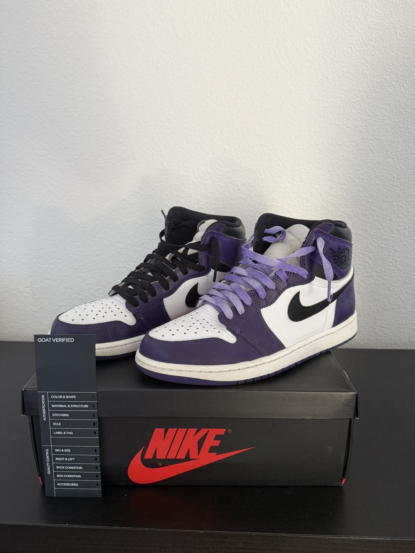 Jordan 1 Court Purple
