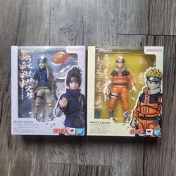 SH FIGUARTS NARUTO & SASUKE FIGURES 