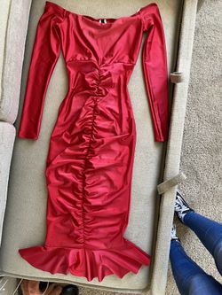 Red Off the shoulder dress