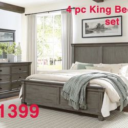 4 Pc King Bedroom Set 