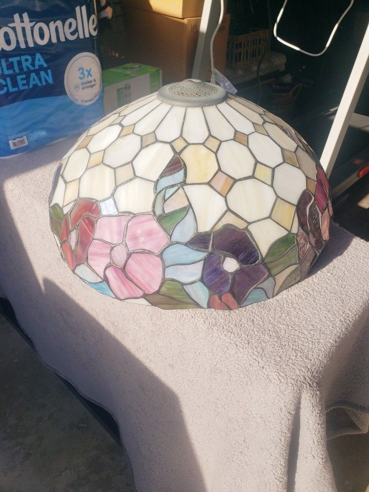 Vintage Tiffany Style Stain Glass Lamp Shade