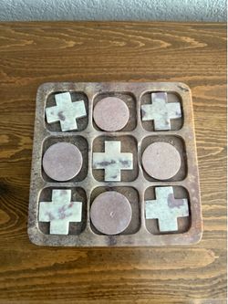 Vintage Pink marble tic tac toe