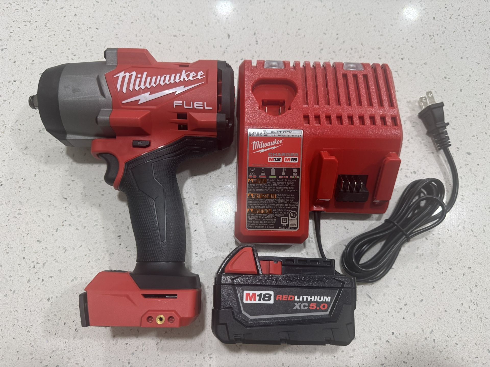 Milwaukee Impact Wrench XC 5.0 Battery And Charger