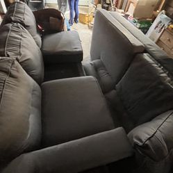 2 Piece Gray Couch