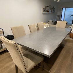 Concrete Dining Table & Chairs