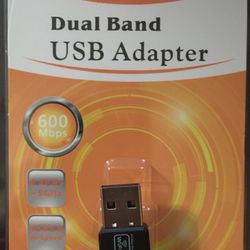 WIFI USB FOR PC COMPUTER - 600 MBPS DUAL BAND 2,4 GHZ & 5 GHZ. Runs Great LOOK
