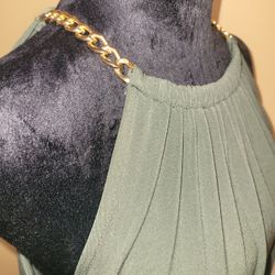 Michael Kors Dark Green Sleeveless Dress