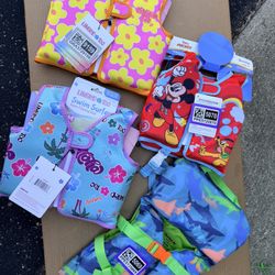 Kids Swim Training Vests - New w Tags! Limited Too, Mickey, Hurley