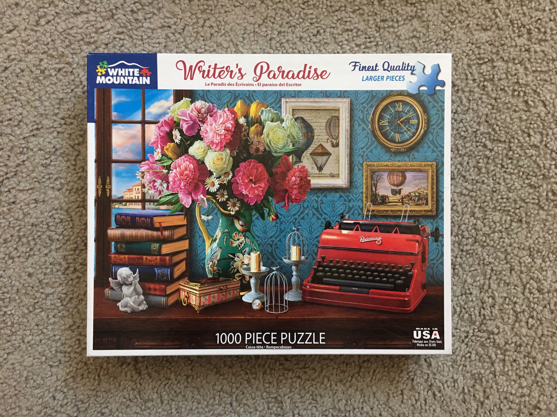 Jigsaw Puzzle WRITER’S PARADISE White Mountain NO MISSING PIECES