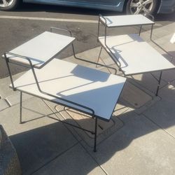 Vintage Mid Century Modern Pair Of Side Tables Table Plant Stand 