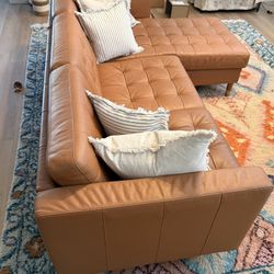 IKEA Moreno/Finnala Tan Leather Sectional Must Go! 