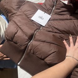 Brown Alo Puffer Jacket