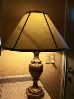 Traditional Table Lamp with Burlap Shade