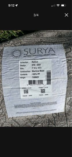 7x10 Grey Rug - like new