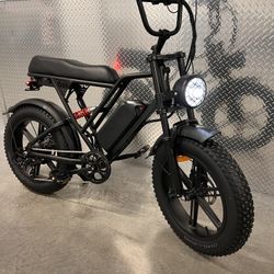 NEW 1000Watt Electric Scrambler Style Ebike with BMX Handlebars, 33mph, 20ah Battery,  2 USB Hookups, Disc Brakes