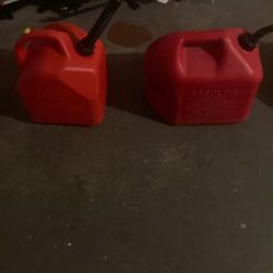Two 5 Gallon Gas Cans. 