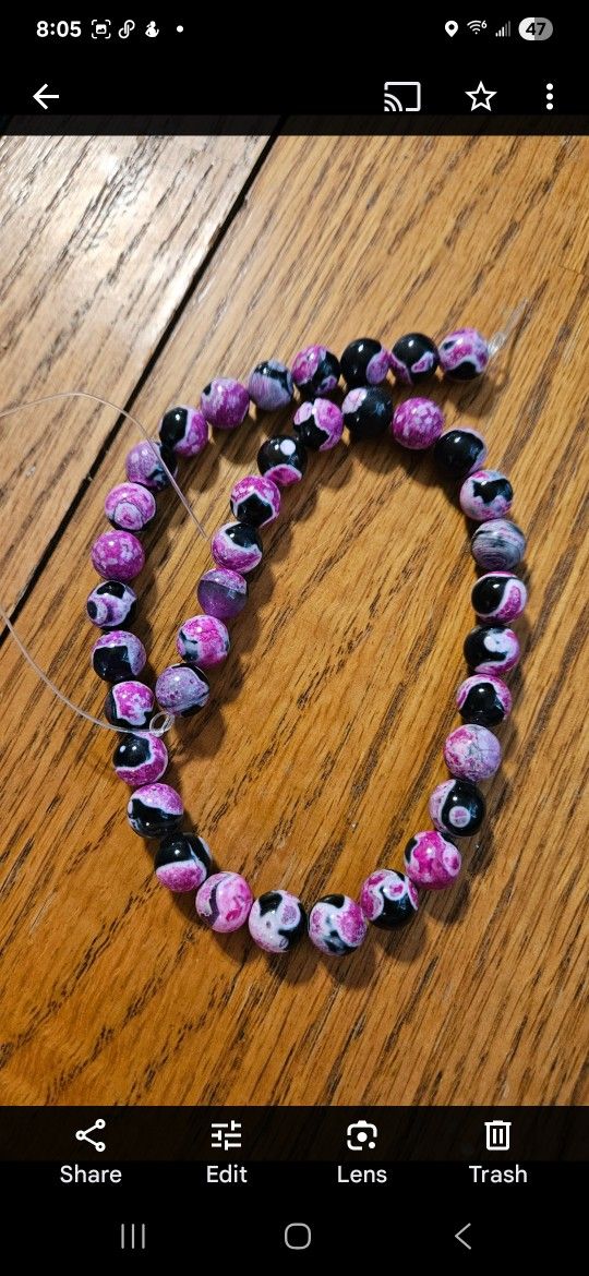 Natural Stone Rose Red Fire Agate
This is a strand of 33 beads (10MM) 13 inches long. Use as needed for Necklace, Bracelet, Rings, and/or Earrings.