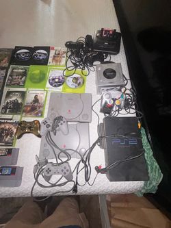 Retro Gaming Console Lot with Games