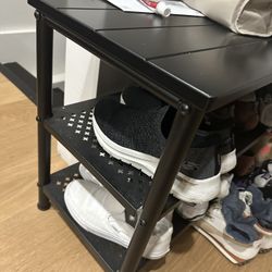 Bench with shoe storage