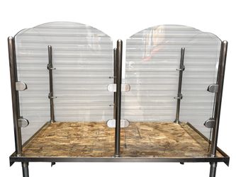 Restaurant glass display sneeze guard privacy bakery cakes dessert divider