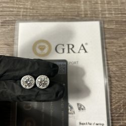 8mm Round Studs (4.0ct Pair)