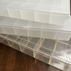3 Plastic Storage Containers 