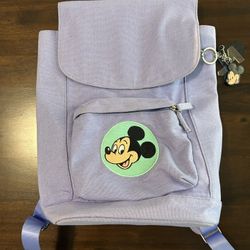 Disney Mickey Mouse Lavender Backpack - Perfect for Parks & Everyday!
