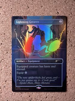 Lightning Greaves SLD #1992 (Rainbow Foil) MTG Spider-Man Secret Lair Drop NM
