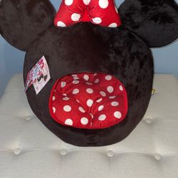 NEW! DISNEY MINNIE MOUSE Cave PET Bed For 🐶 Puppy DOG  🐩 CAT  Kitten 🎁 ❤️