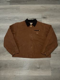 Vintage Carhartt Men’s J97 Brown/ Black Linen Duck Detroit Jacket