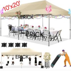 10x20 Heavy Duty Pop up Canopy Tent Easy Up Commercial Outdoor Canopy Wedding Party Tents for Parties All Season Wind Waterproof Gazebo